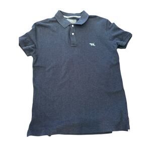 Gunn Polo Men's Pique Gray Short Sleeve Sport Fit Polo Shirt Size Large